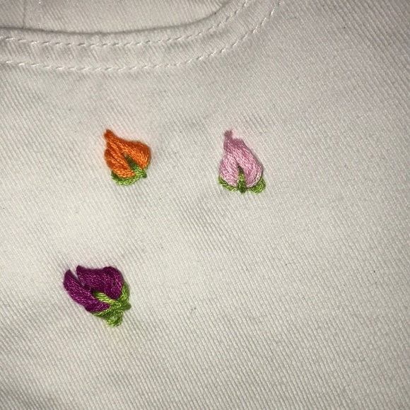 Girl’s UPCYCLED HAND CRAFTED & CROCHETED & EMBROIDERED OLD NAVY Shorts Sz 14 - Picture 6 of 7